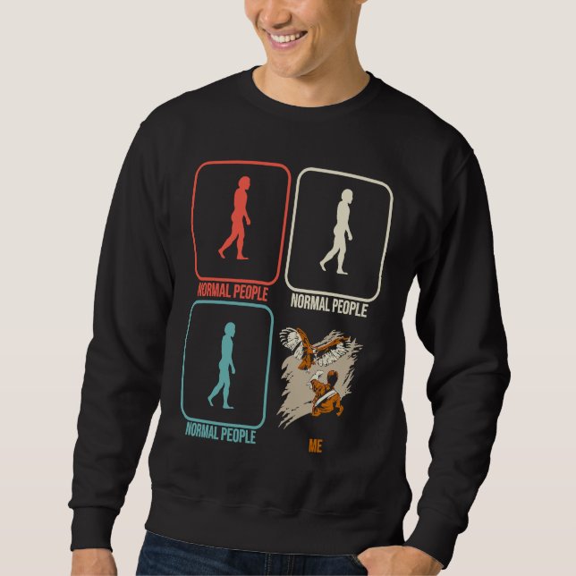 Sudadera Falconry Ornithology Birder Falconer normal people (Anverso)