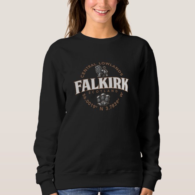 Sudadera Falkirk Scotland Central Lowlands Coordenadas Labe (Anverso)