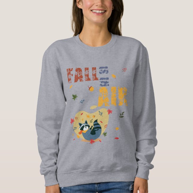 Sudadera Fall Is in The Air Raccoon Autumn Plus Size T-Shir (Anverso)