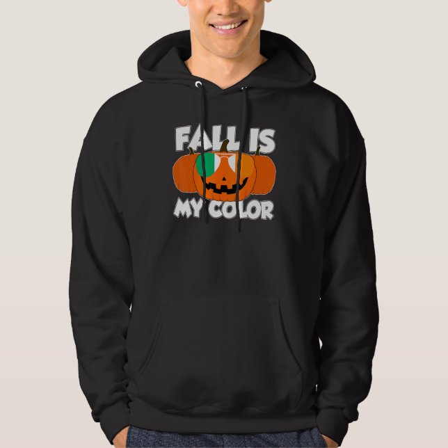 Sudadera Fall Is My Color Thanksgiving Pumpkin Ireland Glas (Anverso)