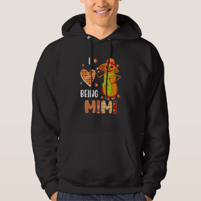 Sudadera Fall Leaf Mimi Pumpkin Snowman Thanksgiving Autumn (Anverso)