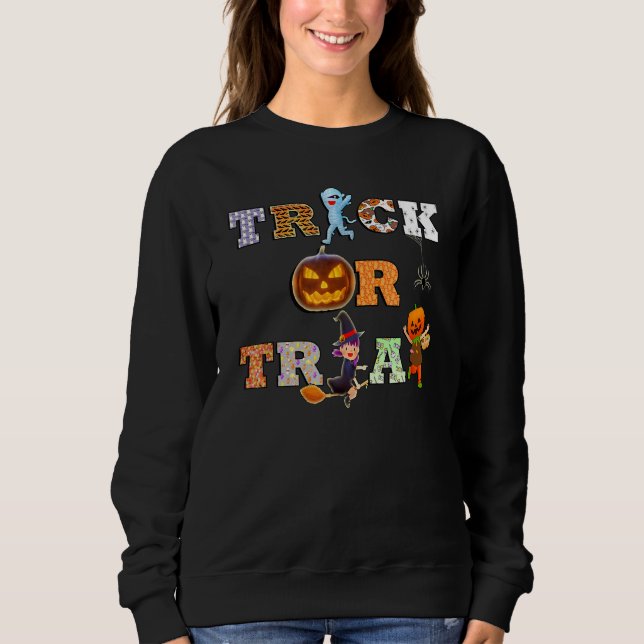 Sudadera Fall Trick O Trek Halloween (Anverso)