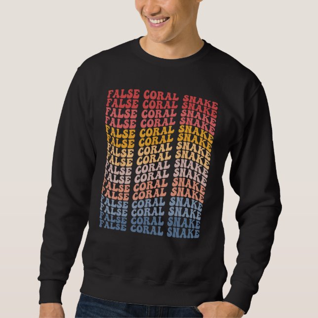 Sudadera Falsa serpiente de coral Groovy Retro (Anverso)