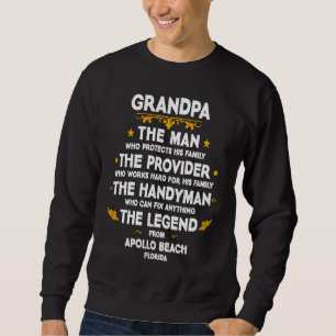 Sudadera Familia Abuelo Cita USA City Apollo Beach Florida