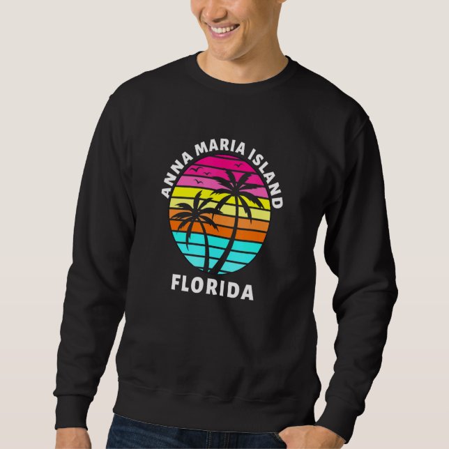 Sudadera Familia Anna Maria Island Florida Sunset Palm Tree (Anverso)