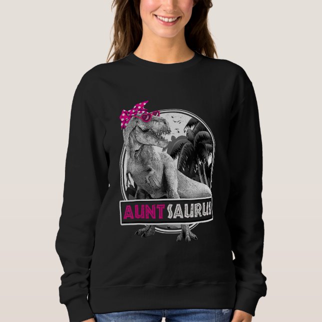 Sudadera Familia Auntsaurus T Rex Dinosaur Tunt Saurus (Anverso)