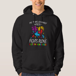 Sudadera Familia Azul Autismo Conciencia Rompecabezas Pieza