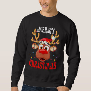 Sudadera Familia coincidente Feliz Navidad Reindeer Navidad