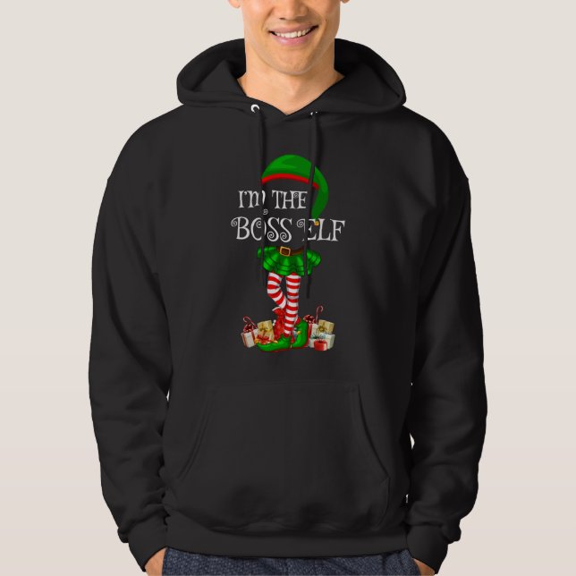 Sudadera Familia coincidente Yo soy el jefe de Navidades ma (Anverso)