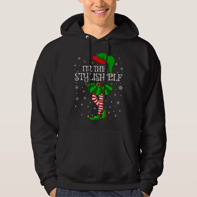 Sudadera Familia coincidiendo Yo soy el Navidad elegante de (Anverso)
