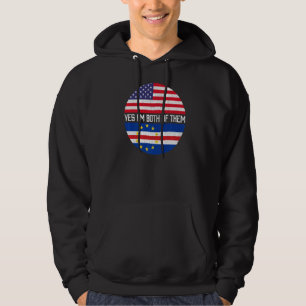 Sudadera Familia De Bandera Estadounidense Medio Cabo Verde