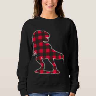 Sudadera Familia de búfalos Red Plaid Dinosaur Matanza Paja