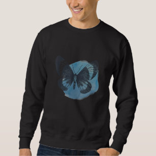 Sudadera Familia De Color De Mariposa Azul Y Rosa