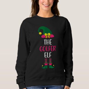 Sudadera Familia de duendes golfistas Grupo de Navidad a ju