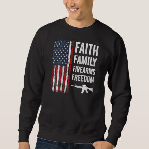 Sudadera Familia de Fe Armas de Fuego y Libertad Patriótica