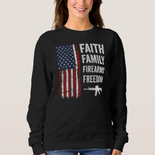 Sudadera Familia de Fe Armas de Fuego y Libertad Patriótica