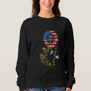 Sudadera Familia De Fe Patriótica Liberada Del Girasol 4 De