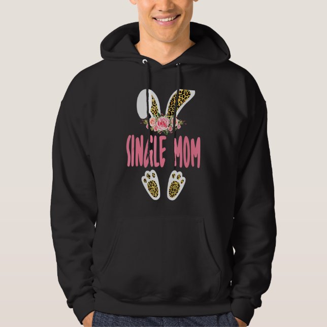 Sudadera Familia de Flores de Leopardo de la Mona Mamá (Anverso)