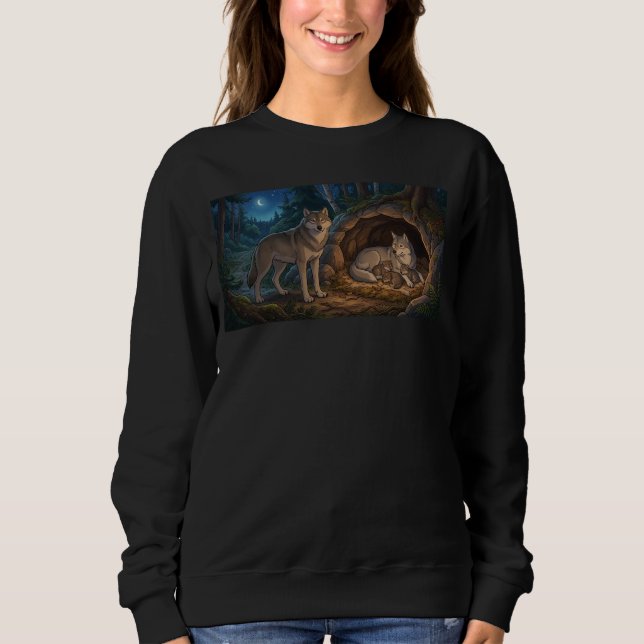 Sudadera Familia de Lobos   (Anverso)