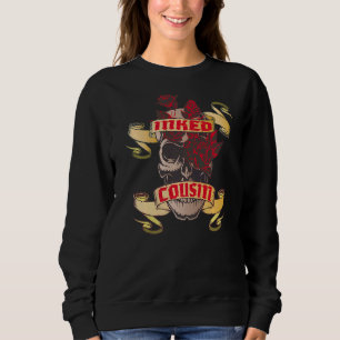 Sudadera Familia De Rosas Rojas De Tatuaje Típico Y Primo