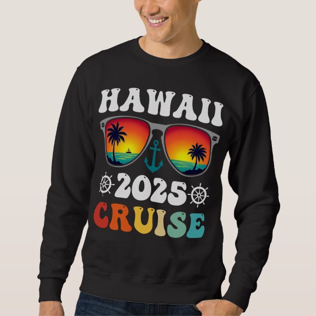 Sudadera Familia de viajes de vacaciones de crucero Hawaii  (Anverso)