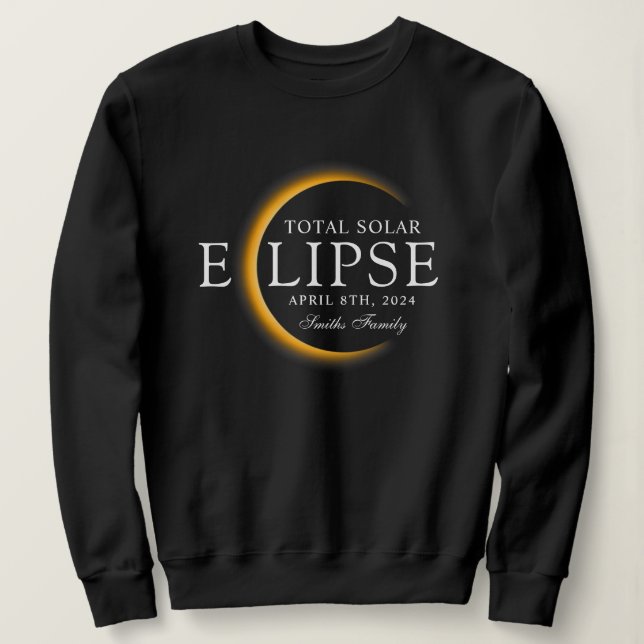 Sudadera Familia Eclipse Solar Total de Texas Black & Gold  (Anverso del diseño)