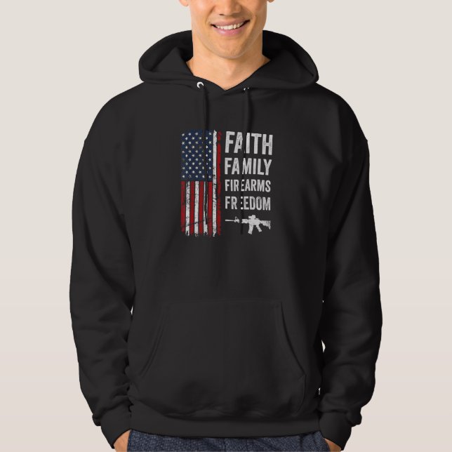 Sudadera Familia Faith Armas de Fuego y Libertad Patriótica (Anverso)