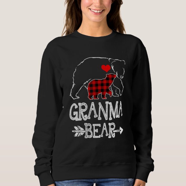 Sudadera Familia Granma Bear Navidades De Búfalo Pajama (Anverso)