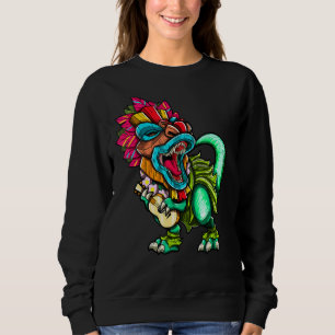 Sudadera Familia hawaiana de dinosaurios T Rex Aloha Tiki L