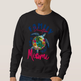 Sudadera Familia Miami Florida Vacation Sea Turtle Mating