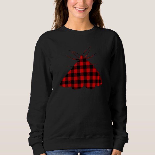 Sudadera Familia Moth Red Buffalo Plaid Insect Owlet Mating (Anverso)