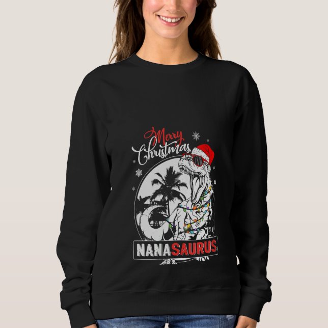 Sudadera Familia Nanasaurus T Rex Dinosaur Competición C (Anverso)