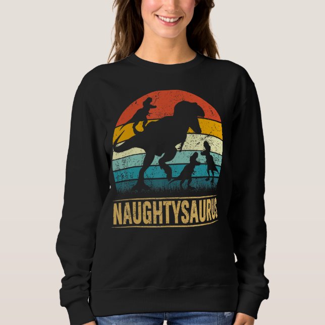 Sudadera Familia Naughty Dinosaur T Rex Naughtysaurus 3 Kid (Anverso)