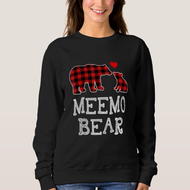 Sudadera Familia Navidades De Búfalo De Oso De Meemo Pajama (Anverso)