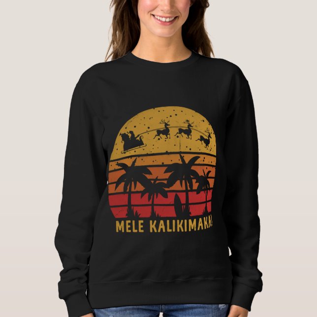 Sudadera Familia Navidades retro de Mele Kalikimaka va (Anverso)