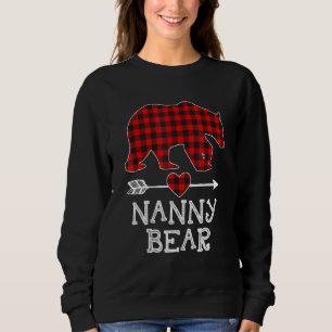 Sudadera Familia Pajama de osito de nana de plástico rojo