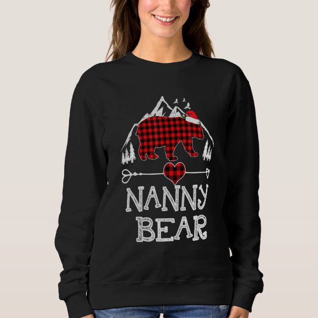 Sudadera Familia Pajama de osito de nana de plástico rojo (Anverso)