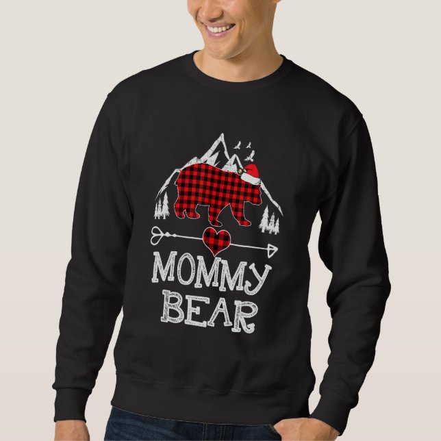 Sudadera Familia Pajama de oso pajama de mami roja tocada (Anverso)