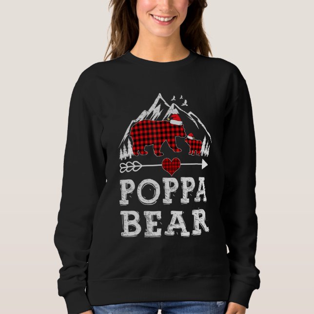 Sudadera Familia Pajama de Oso Poppa Pájama de Plata Roja (Anverso)