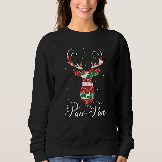Sudadera Familia Pajama Xmas de reno Paw Paw (Anverso)