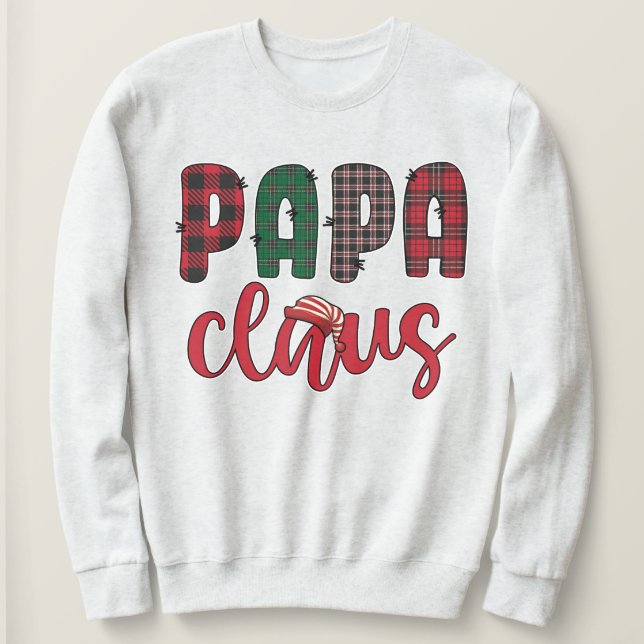 Sudadera Familia Papa Claus Familia Coincidiendo Con El Equ (Anverso del diseño)