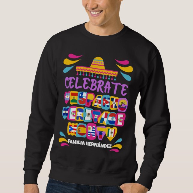 Sudadera Familia personalizada de MES de PATRIMONIO HISPANO (Anverso)