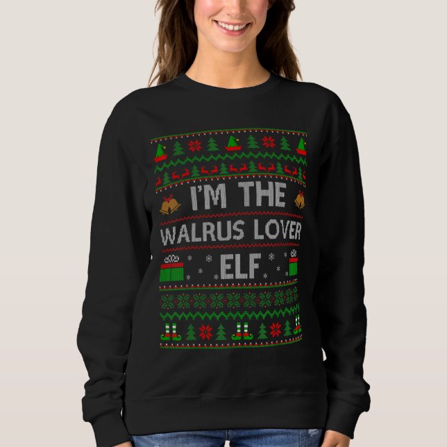 Sudadera Familia que coincide Feo, soy Navidades de Walrus  (Anverso)