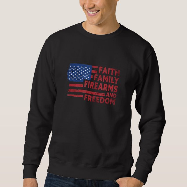 Sudadera Familia religiosa Armas de fuego Libertad Pro Vida (Anverso)