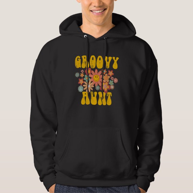 Sudadera Familia Retro Groovy Tía Matanza Primera Cumpleaño (Anverso)
