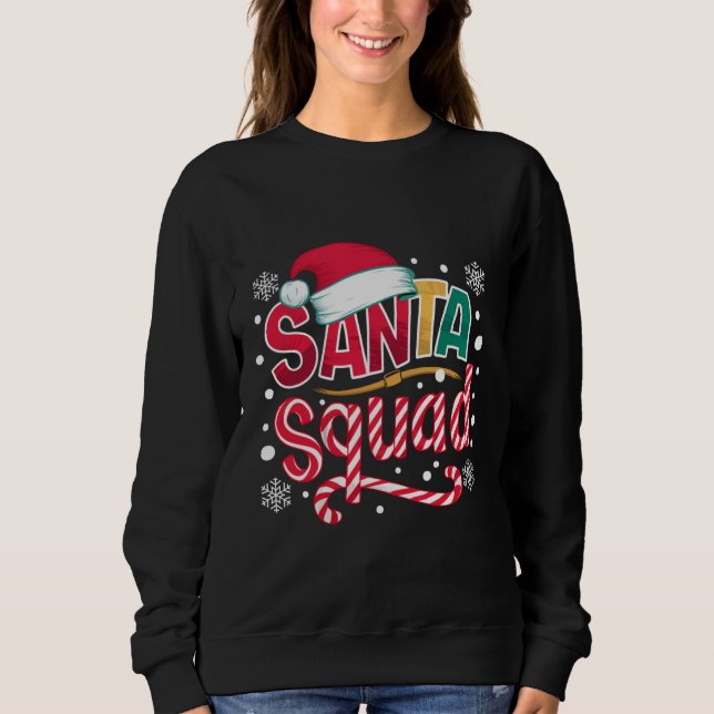 Sudadera Familia Santa Squad Xmas Squad coincidiendo con Sa (Anverso)