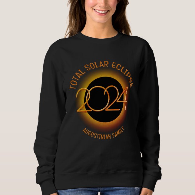 Sudadera Familia TOTAL DE ECLIPSE SOLAR 2024 personalizada (Anverso)
