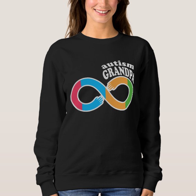 Sudadera Family Autism Awareness Grandpa Rainbow Infinity S (Anverso)