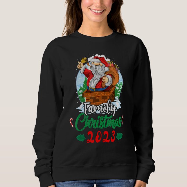 Sudadera Family Christmas 2023 Matching  Squad Santa Elf  1 (Anverso)