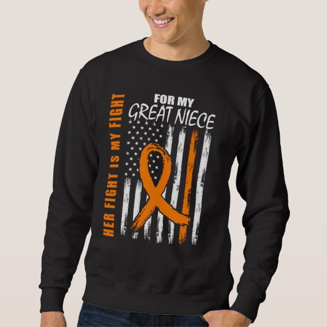 Sudadera Family Fight Great Niece Leukemia Awareness USA Fl (Anverso)
